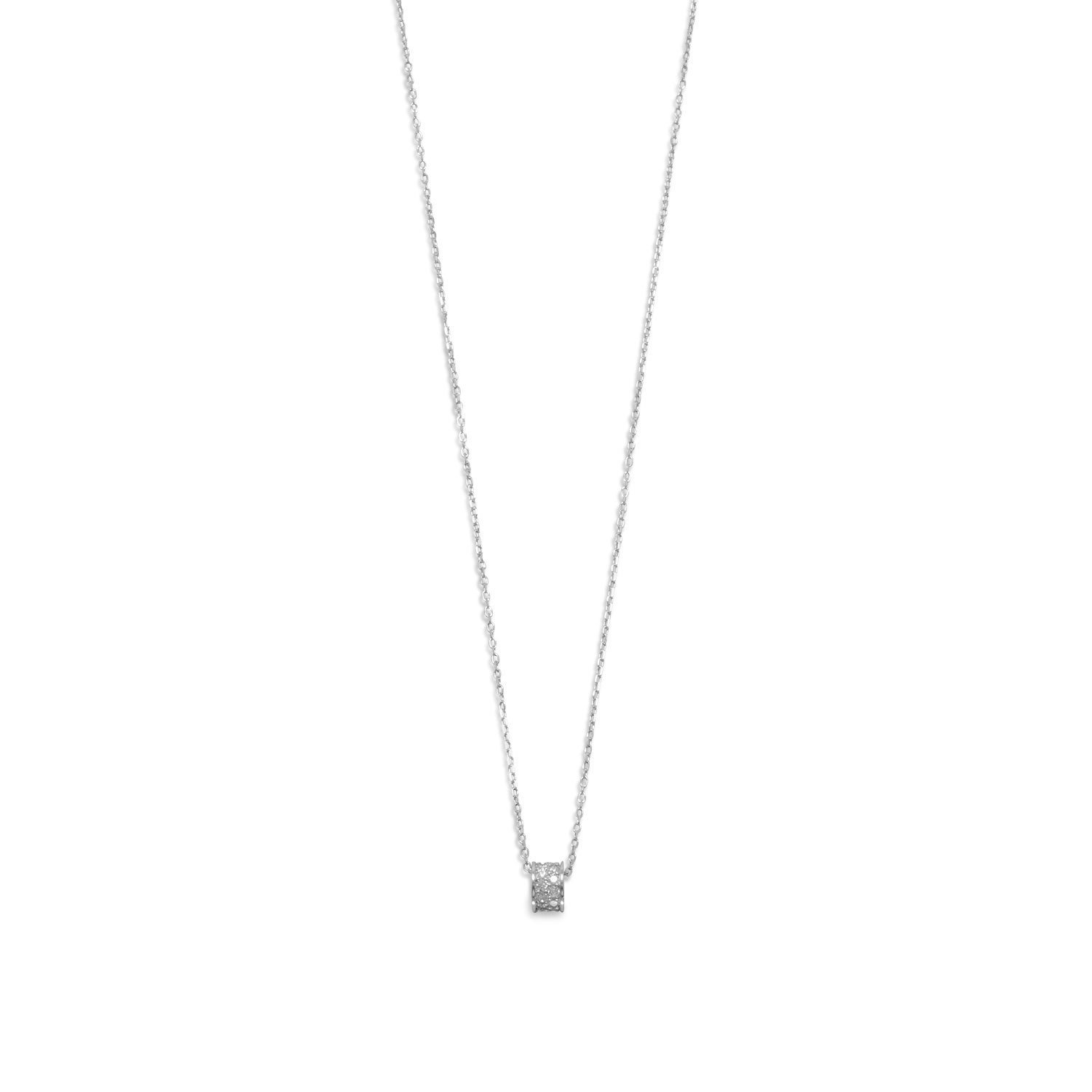 Details about / Sterling Silver CZ Chain Necklace Slide MSRP $60